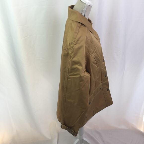 Denim&Co hi lo snap button Jacket Yellow Gold XS - Picture 4 of 13